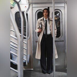 Wilfred THE EFFORTLESS PANT Crepette Trousers Knife Pleats Japan‎ Fabric Size 16